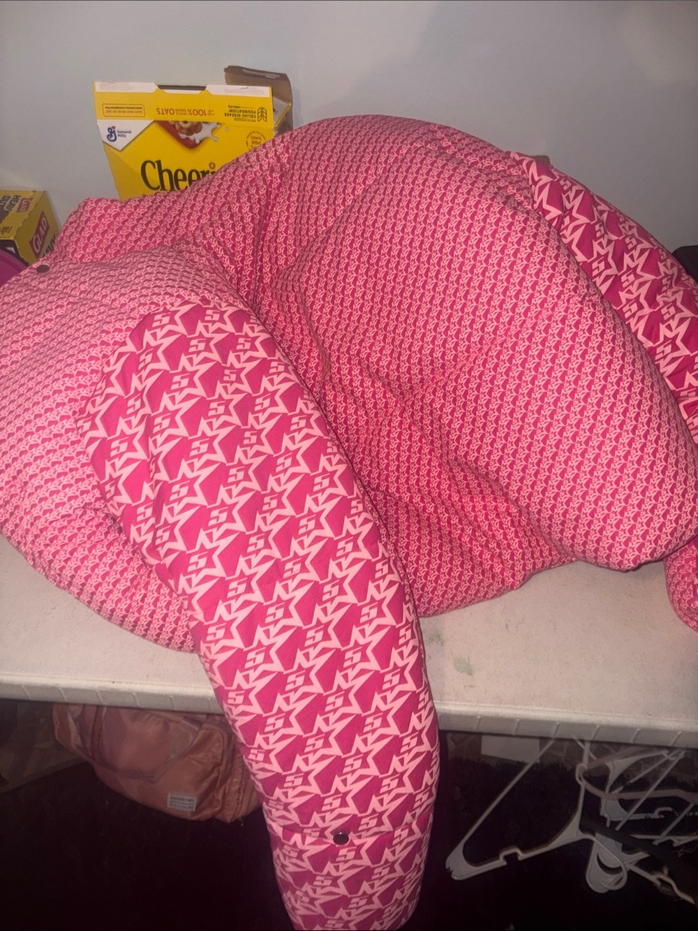 Pink Patterned Bomber Jacket - Brand Unspecified